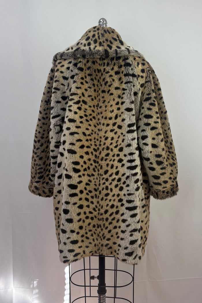 1.2.3. Faux Fur Lepard Print Coat