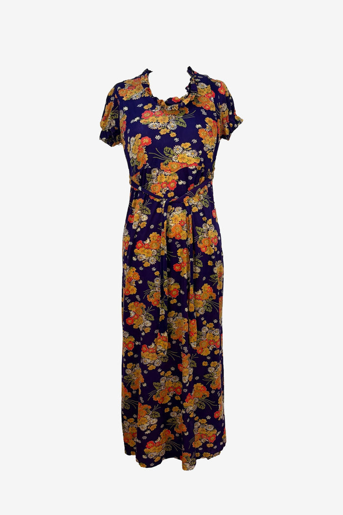 1970 Praire Tea Dress with Japanese Inspired print