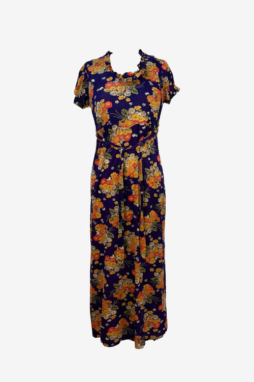 1970 Praire Tea Dress with Japanese Inspired print