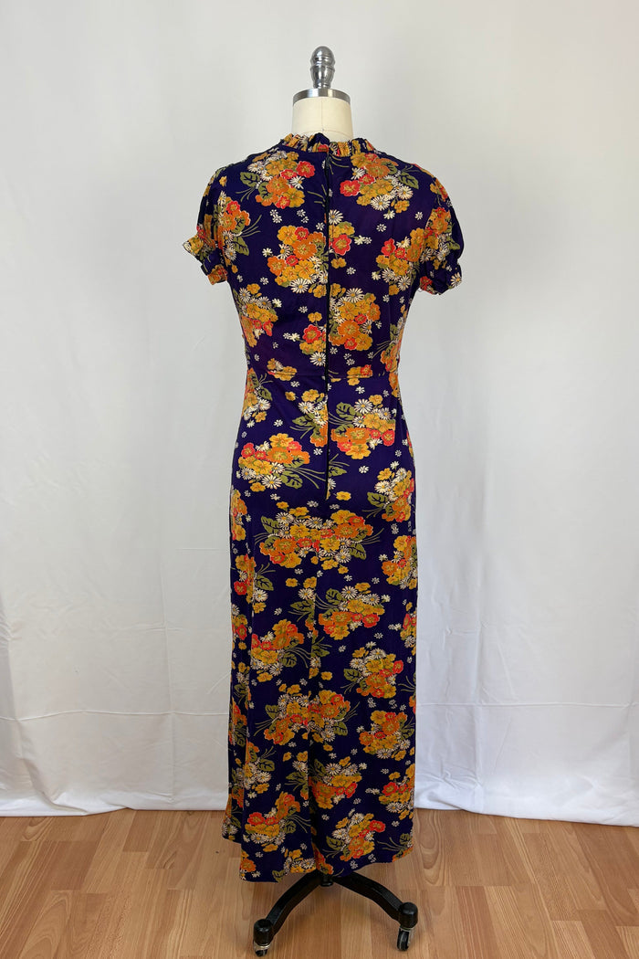 1970 Praire Tea Dress with Japanese Inspired print