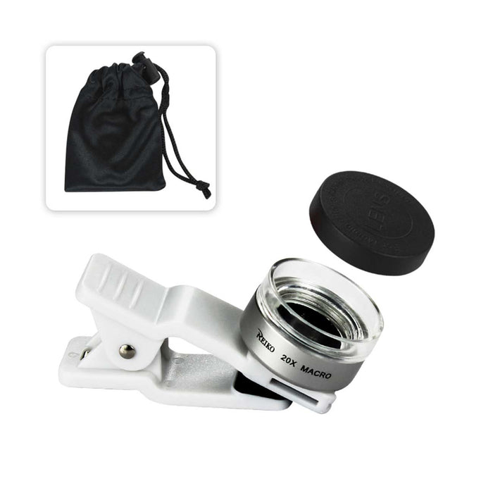 20X MACRO LENS WHITE FOR IPHONE 6S / 6S PLUS/ 7/ 7 Plus /8 / 8 Plus AND SMARTPHONES