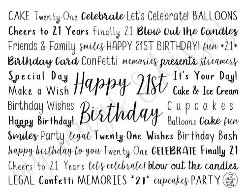 21st Birthday Digital Download