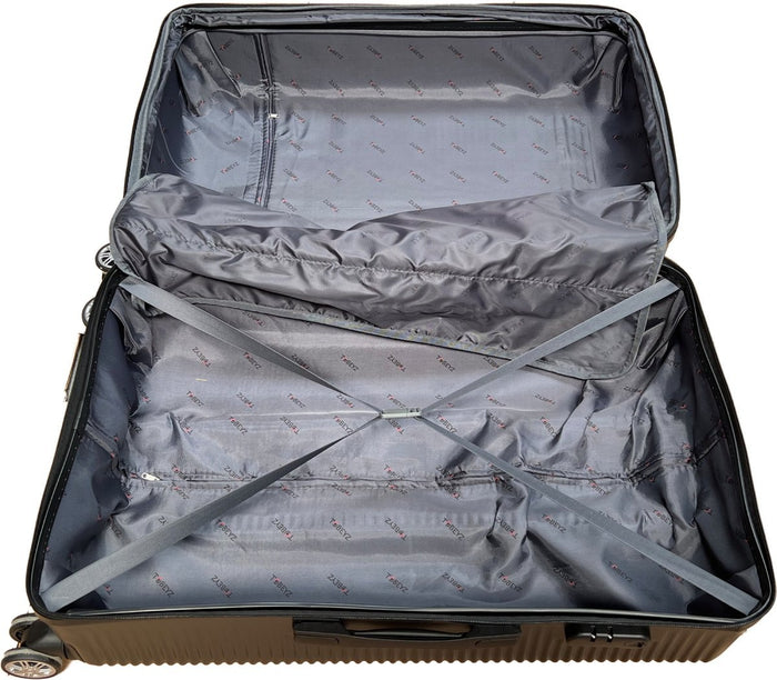 Liman Home Decor - Liman Online 3-delig Kofferset -  Zwart Handbagage - Verrijdbaar op 4 Wielen - Stevig ABS - TSA Slot -Lichtgewicht, Trolley - KOFFER