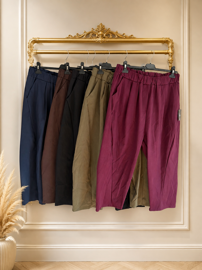 3/4 Barrel Leg Lightweight Scuba Stretch Pants (matching military jacket available)