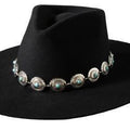 3D Turquoise Stone Concho Hat Band