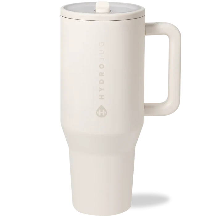 HydroJug cream 40 oz travel tumbler