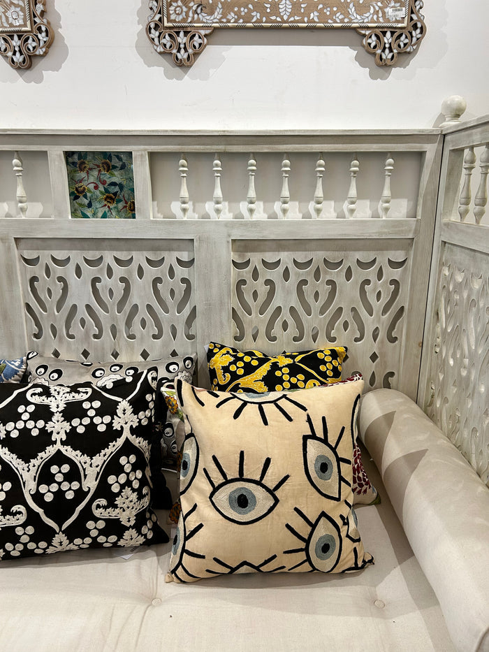 Eye Embroidered Cushion