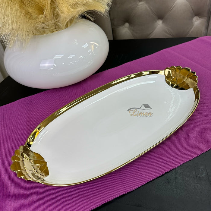 ACR ACR Lotus Ovaal Dienblad 40 X 20 cm Goud