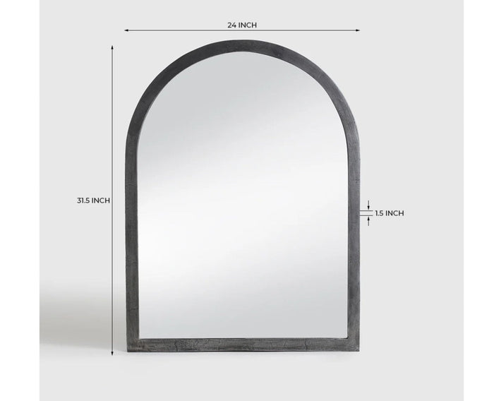 Alu Mirror Distressed Charcoal