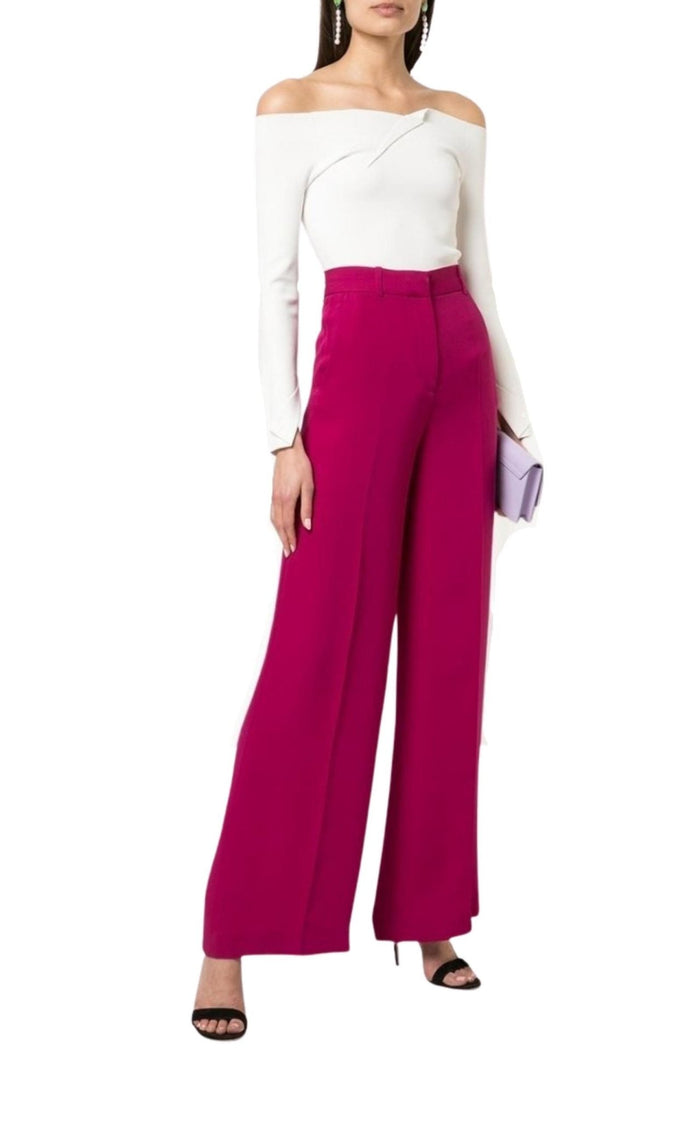 Roland Mouret Angeles Off - the - shoulder Ponte Top - Runway Catalog