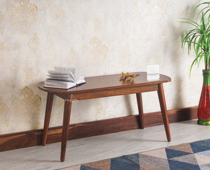 Antilia Solid Wood Two Seater Bench - Dining Set - Furniselan - Teak-Finish