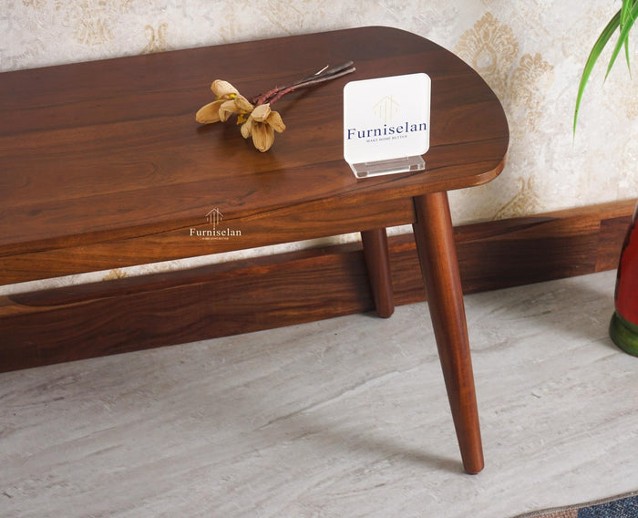 Antilia Solid Wood Two Seater Bench - Dining Set - Furniselan - Teak-Finish
