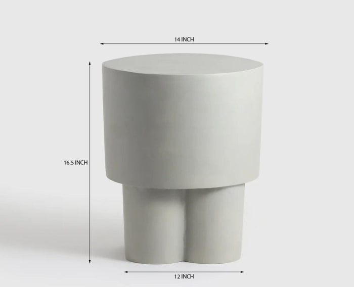 Apple Outdoor Accent Table Light Grey