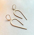 ARCO Hammered Arch Swooping Line Earrings Handmade