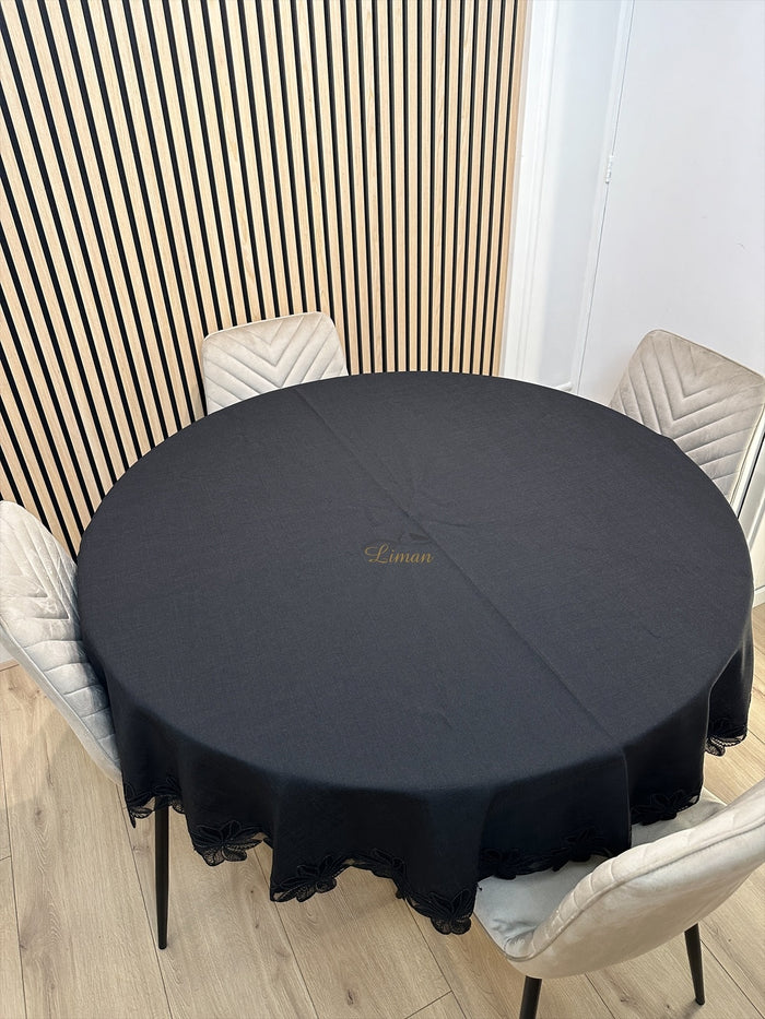 Liman Home Decor - Liman Online Artemis Tafelkleed Zwart 1 Delig