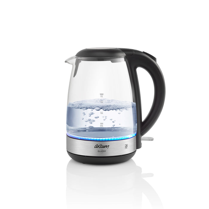 ARZUM Arzum Led Light glas Waterkoker Inox 1,7 lt
