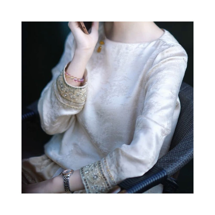 ASAYA5132 – Golden Grace Embellished Top ✨🌾