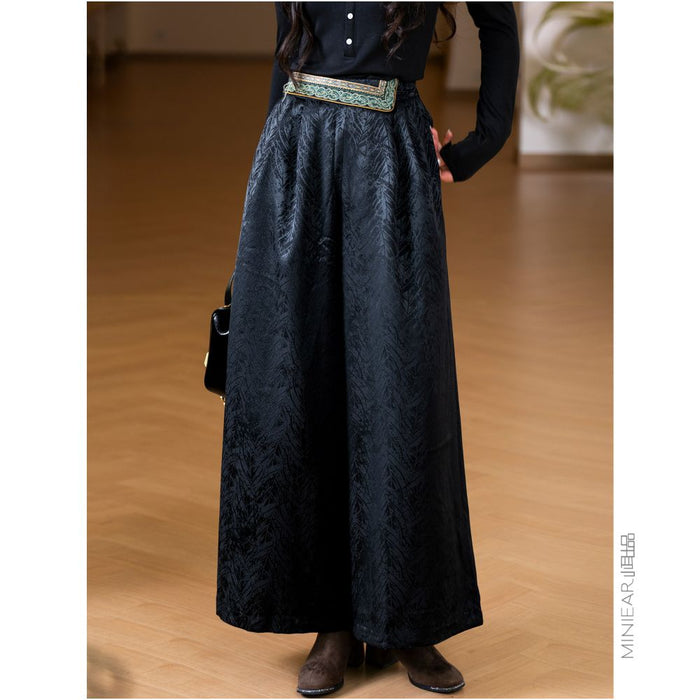 ASAYA5816 – Heritage Embroidered Wide Pants 🖤🪡