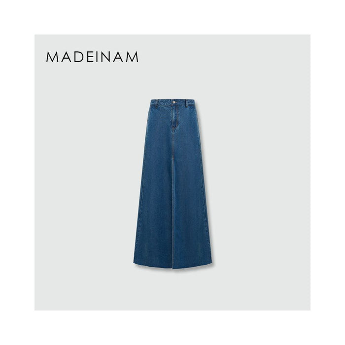 ASAYA6247 – Airy Flow Denim Maxi Skirt 💙✨