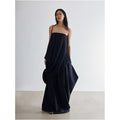 ASAYA6283 – Sculptural Draped Maxi Dress 🖤✨