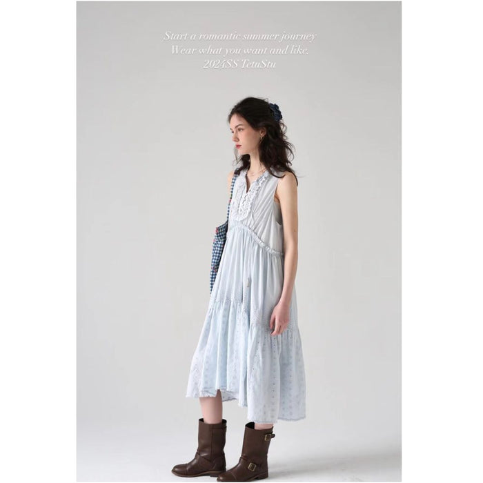 ASAYA6326 – Whisper Romance Cotton Dress 🤍🌿