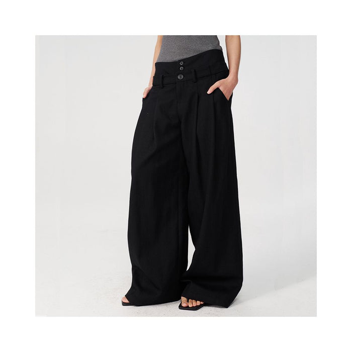 ASAYA6327 – Tailored Ease Wide-Leg Pants 🖤🤍