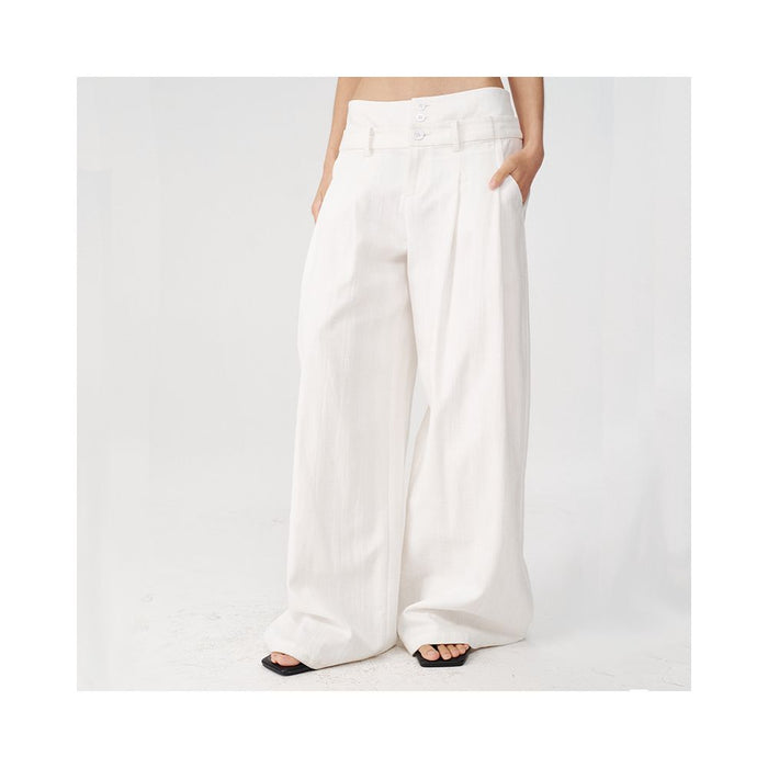 ASAYA6327 – Tailored Ease Wide-Leg Pants 🖤🤍