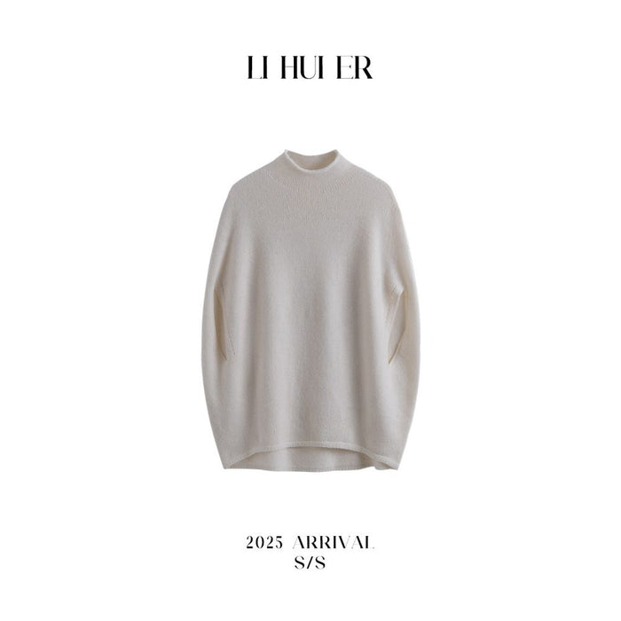 ASAYA6364 – Soft Aura Knit Poncho ✨🖤🤍