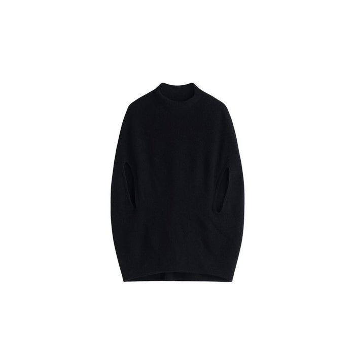 ASAYA6364 – Soft Aura Knit Poncho ✨🖤🤍