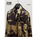 DYNE STUDIO Hot Stamped Jacquard Imported Fabric Classical Gothic Loose Long Sleeve Shirt 8795 image 0