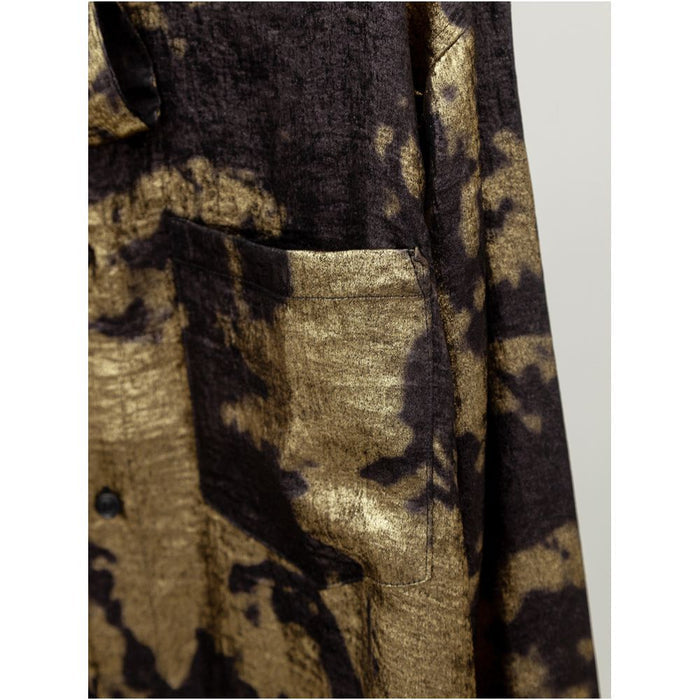 DYNE STUDIO Hot Stamped Jacquard Imported Fabric Classical Gothic Loose Long Sleeve Shirt 8795 image 2