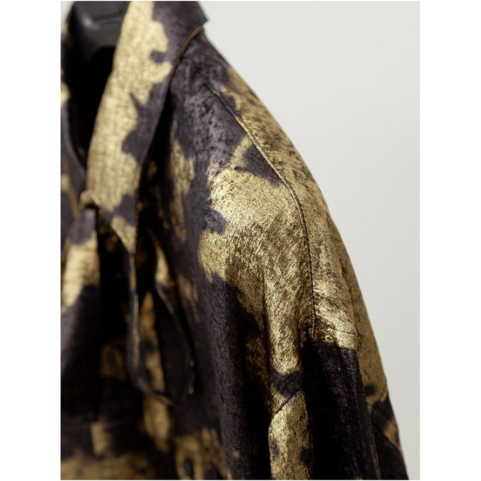 DYNE STUDIO Hot Stamped Jacquard Imported Fabric Classical Gothic Loose Long Sleeve Shirt 8795 image 3