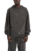 La Haine Inside Us | SS26 - Asymmetric hooded contrast sweater, Grey M1271