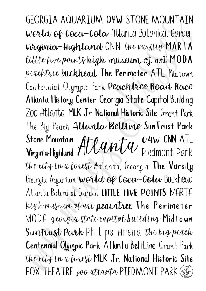 Atlanta, GA Spiral Notebook