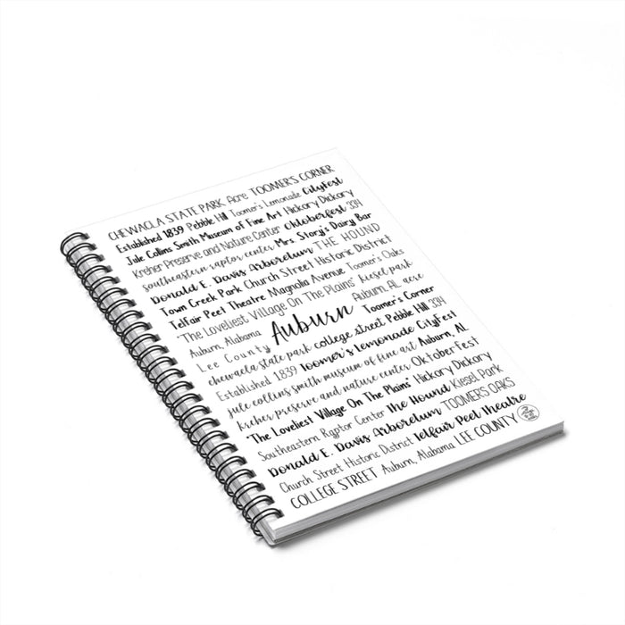 Auburn, AL Spiral Notebook