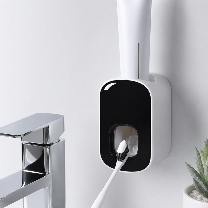 Automatic Toothpaste Dispenser Wall Holder Bathroom Set