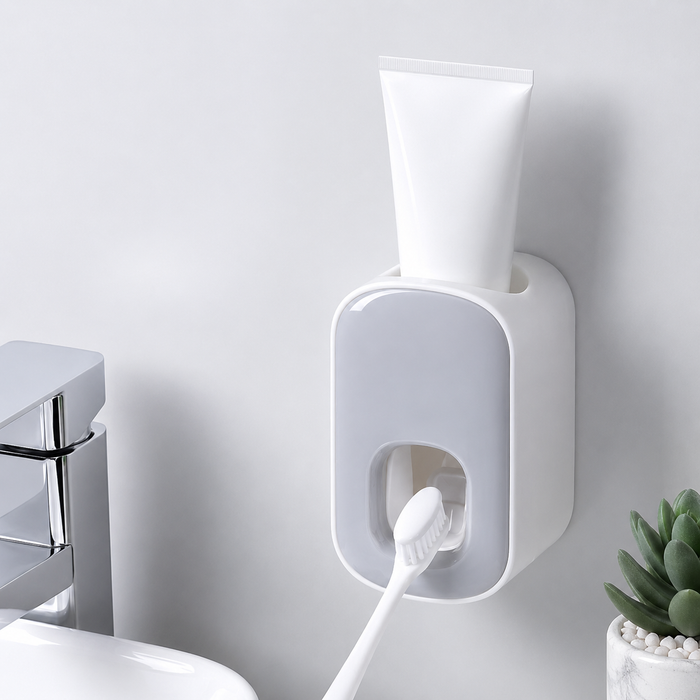 Automatic Toothpaste Dispenser Wall Holder Bathroom Set
