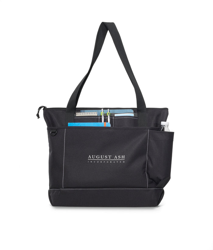 Avenue Business Tote - Black | Custom Branded | Lemon Print