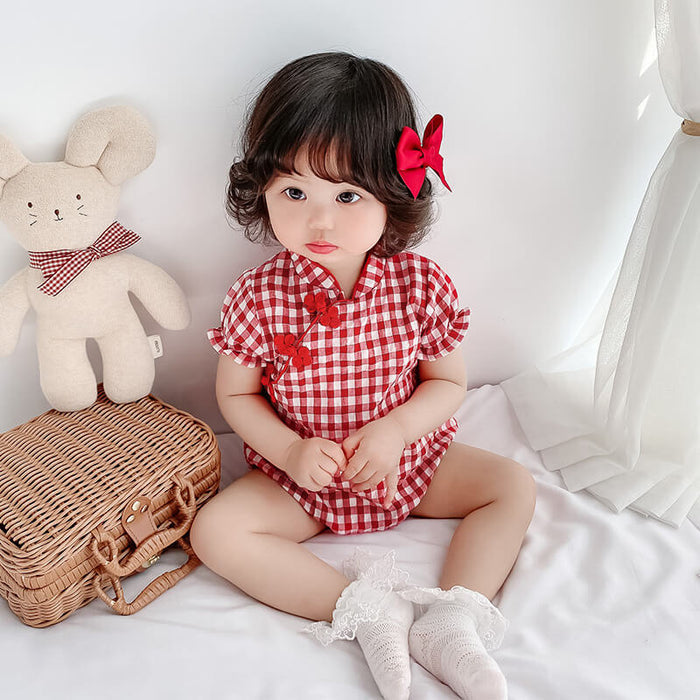 Baby Chinese Jumpsuit Romper | Newborn Traditional Chinese Clothing
