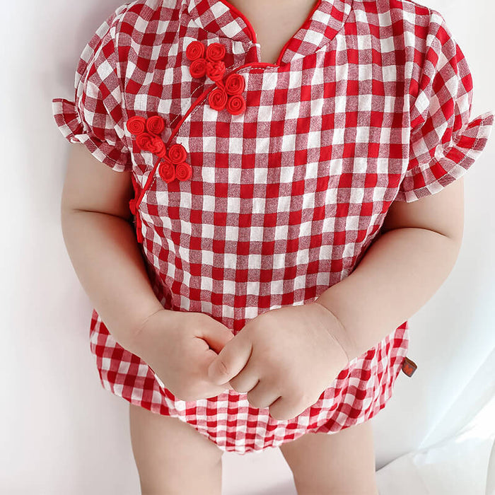 Baby Chinese Jumpsuit Romper | Newborn Traditional Chinese Clothing