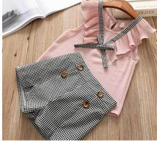 Baby Girl Big Bow T-Shirt Shorts Set | Toddler Summer Clothes Girl