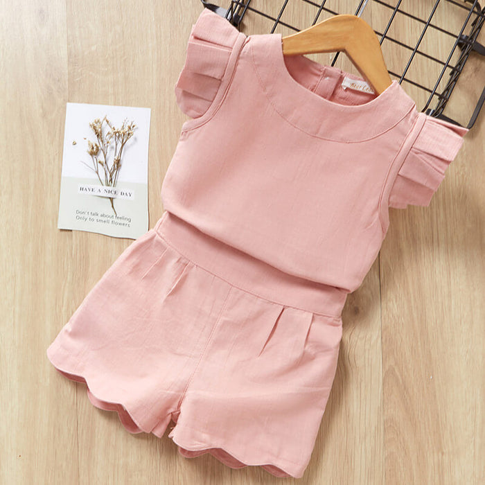Baby Girl Short Sleeve T shirt And Pants Set | Baby Girl Clothes Set