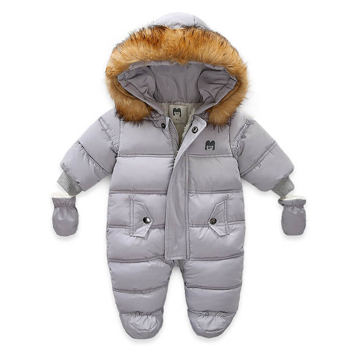 Baby Jumpsuit Jacket With Gloves | Hooded Baby Jumpsuit With Gloves