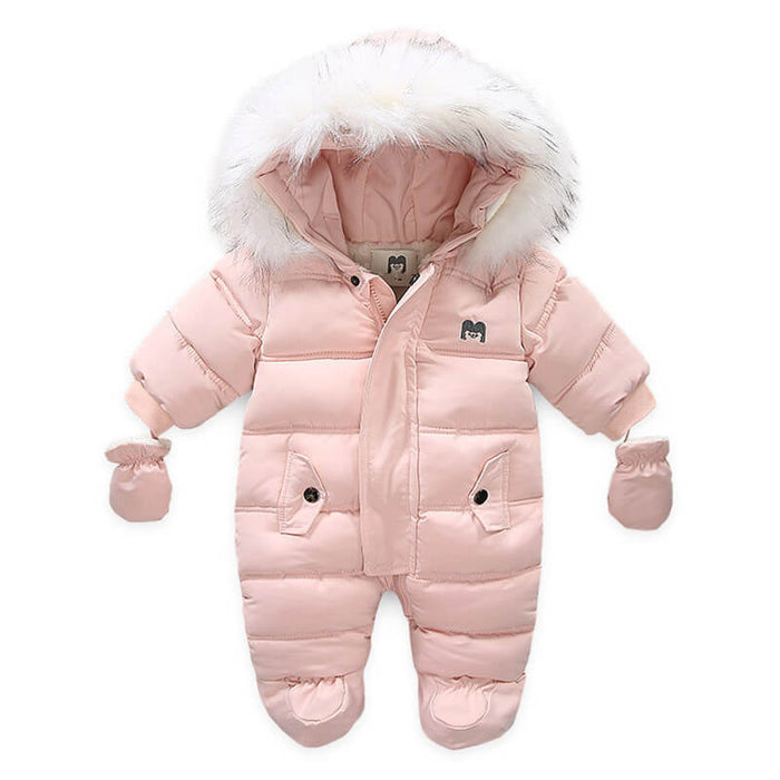 Baby Jumpsuit Jacket With Gloves | Hooded Baby Jumpsuit With Gloves