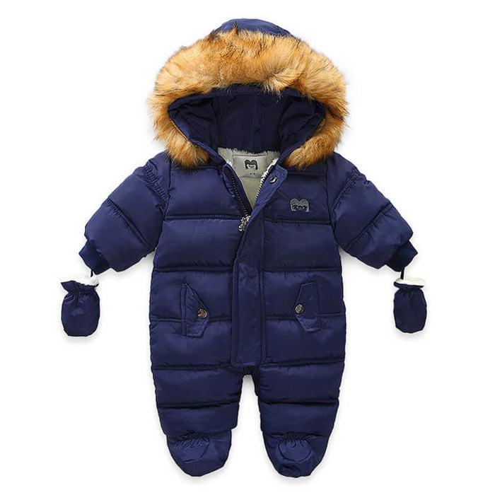 Baby Jumpsuit Jacket With Gloves | Hooded Baby Jumpsuit With Gloves