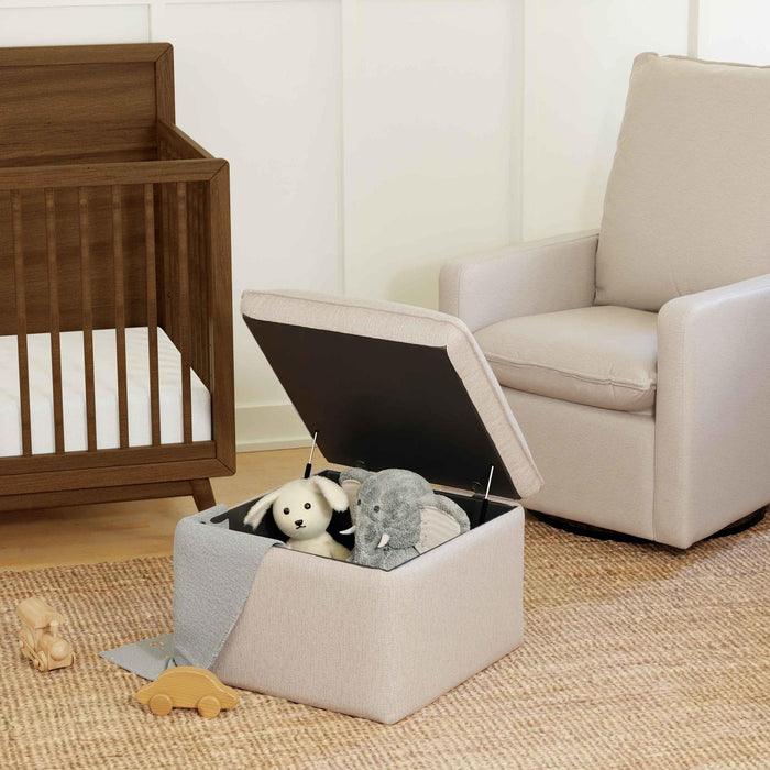 Babyletto Cali Storage Ottoman in Eco-Performance Fabric | Water Repellent & Stain Resistant