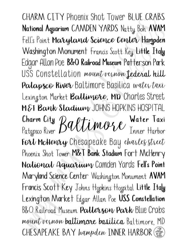 Baltimore, MD Spiral Notebook