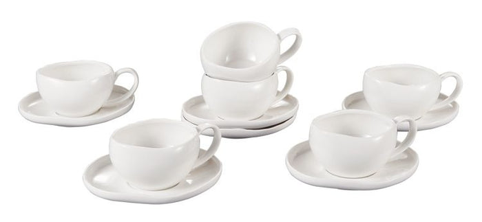 BRICARD PORCELAIN Barles / Cupido White Espressoset 12 Delig | 6 Persoons