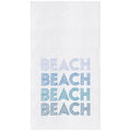 Text 'BEACH' repeated multiple times on a white background