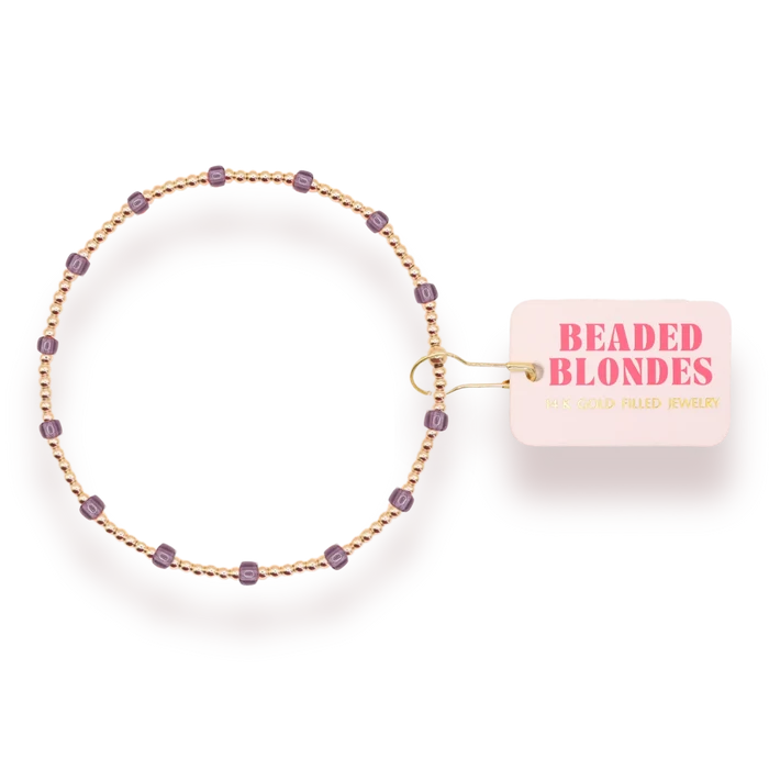 Beaded Blondes Purple Dainty Poppi Bracelets